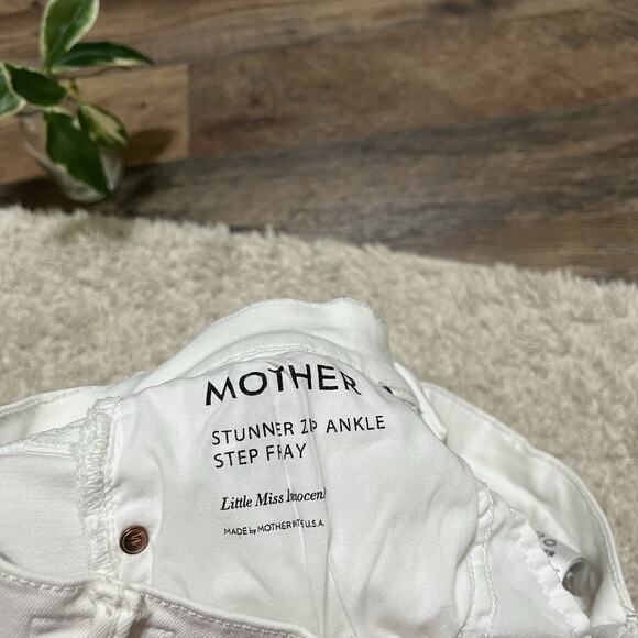 MOTHER Little Miss Innocent Stunner Raw Step Hem Fray Distressed Skinny Jeans - Picture 8 of 9